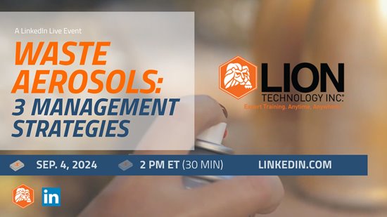 hazardous waste aerosols livestream sept 4 2 pm et linkedin